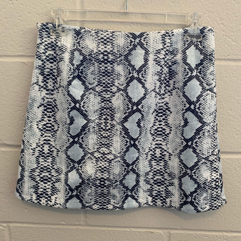 DONATED Snakeskin Print Mini Skirt Super Soft